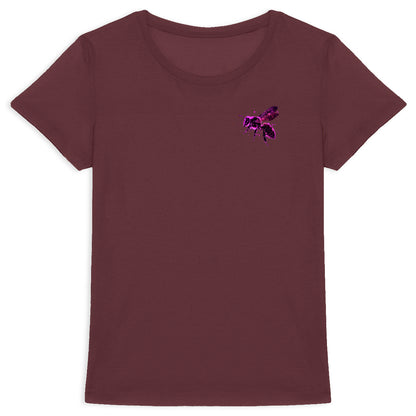 Celestial Purple Bee 2 Logo T-shirt Femme à Col Rond