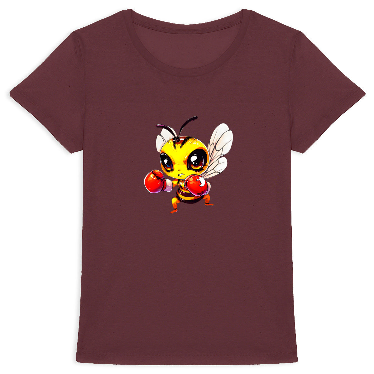 Boxing Bee 4 Front T-shirt Femme à Col Rond