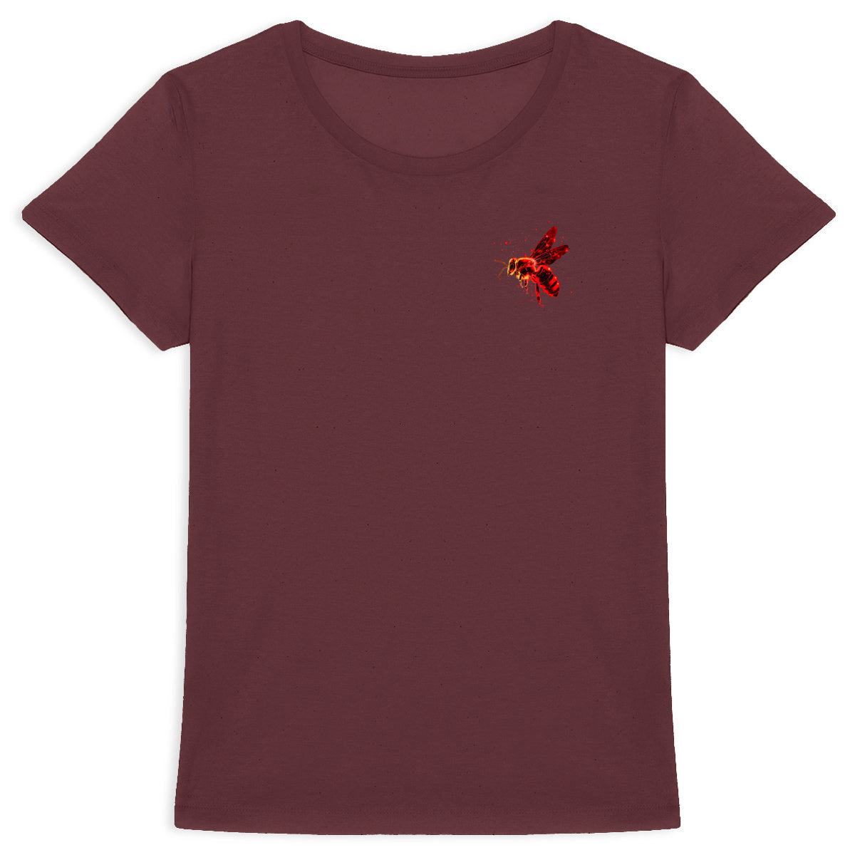 Celestial Red Bee 2 Logo T-shirt Femme à Col Rond