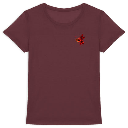 Celestial Red Bee 2 Logo T-shirt Femme à Col Rond