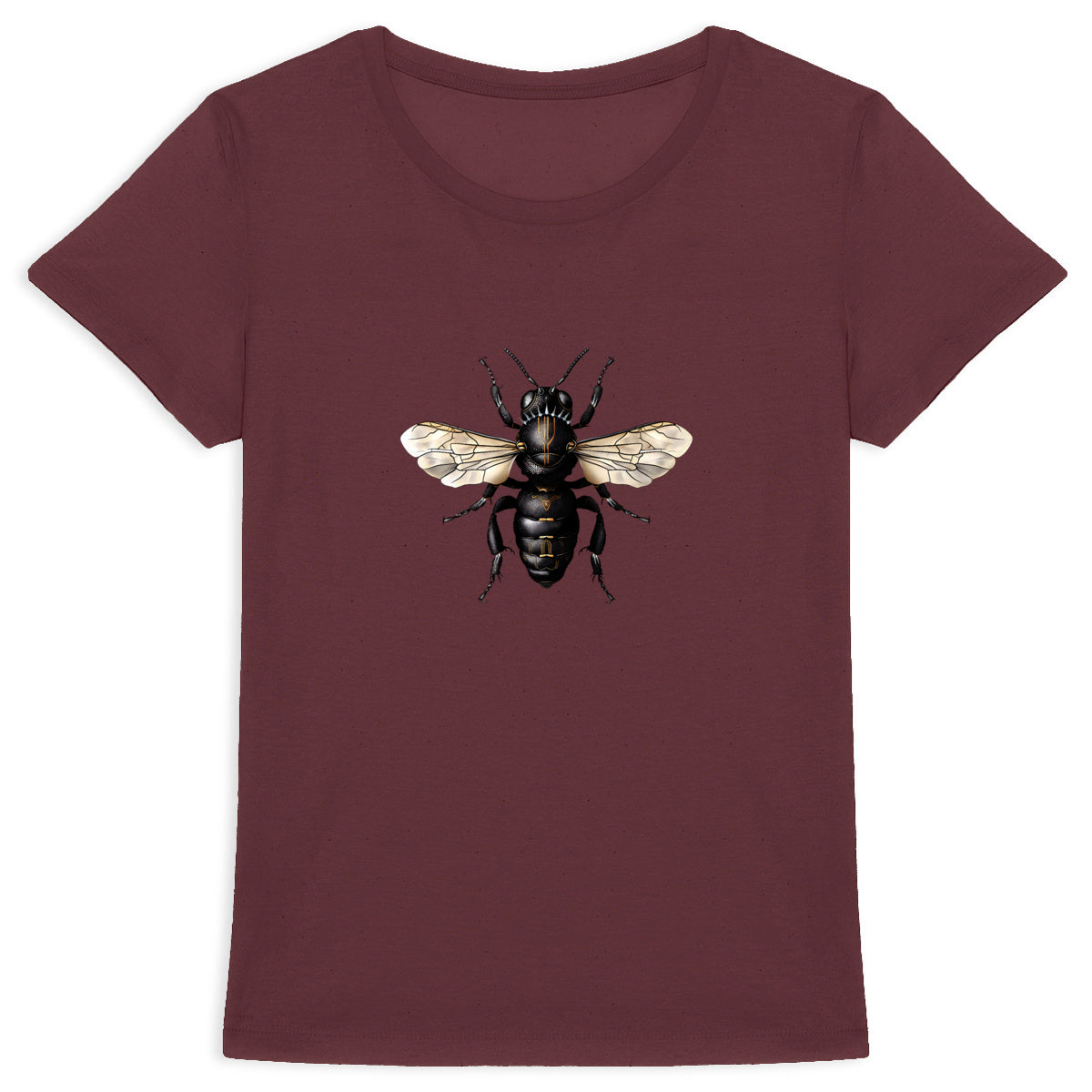 Black Panther Bee Front T-shirt Femme à Col Rond