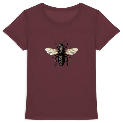 Black Panther Bee Front T-shirt Femme à Col Rond