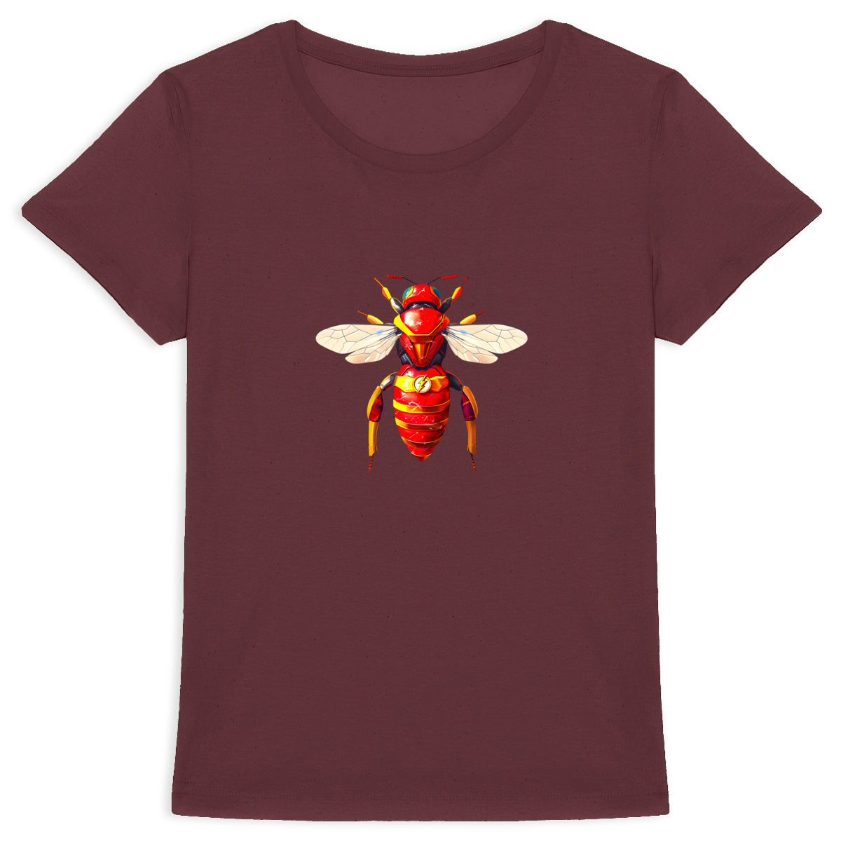 The Flash Bee Front T-shirt Femme à Col Rond