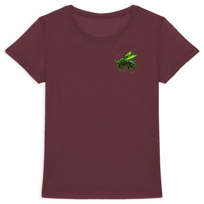 Eletronic Chip Green Bee 2 Logo T-shirt Femme à Col Rond