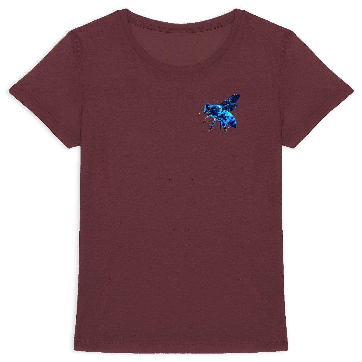 Celestial Blue Bee 2 Logo T-shirt Femme à Col Rond