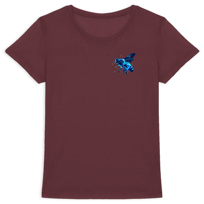 Celestial Blue Bee 2 Logo T-shirt Femme à Col Rond