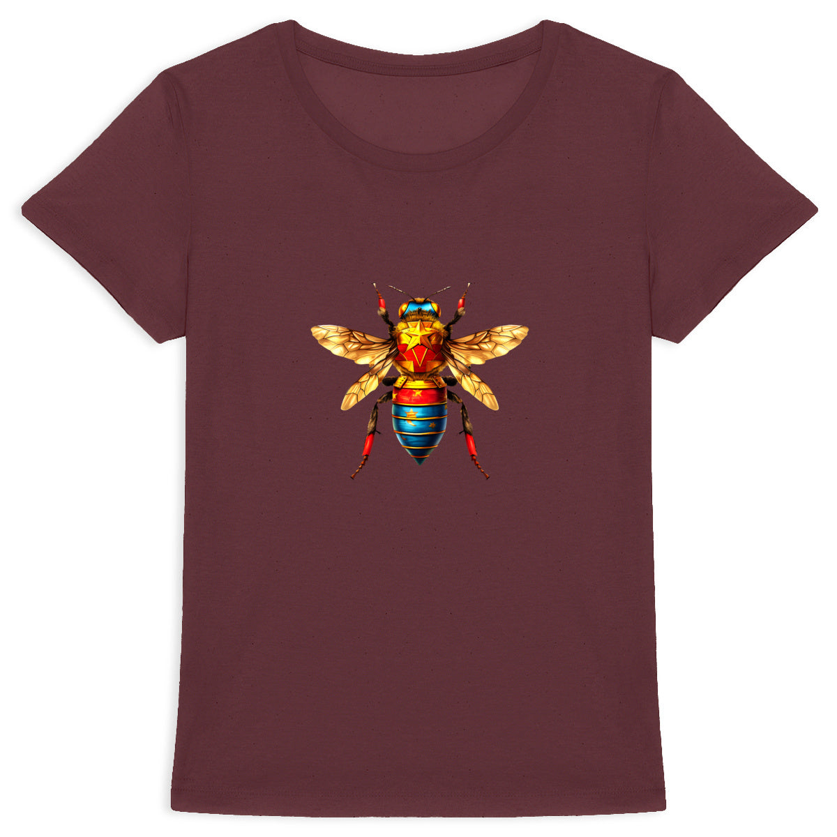 Wonder Woman Bee Front T-shirt Femme à Col Rond