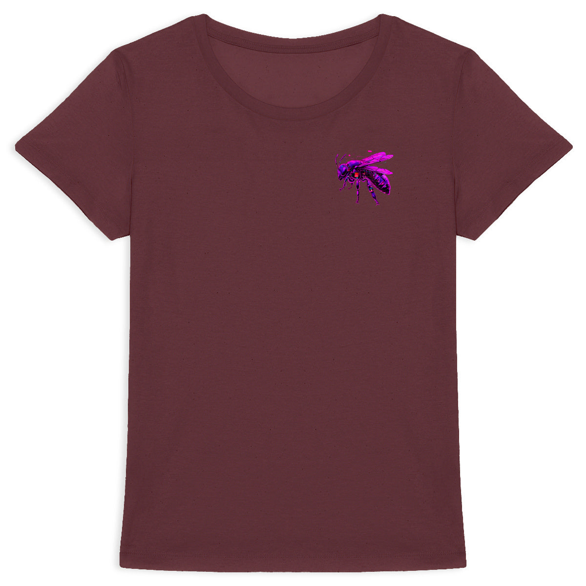 Eletronic Chip Purple Bee 2 Logo T-shirt Femme à Col Rond