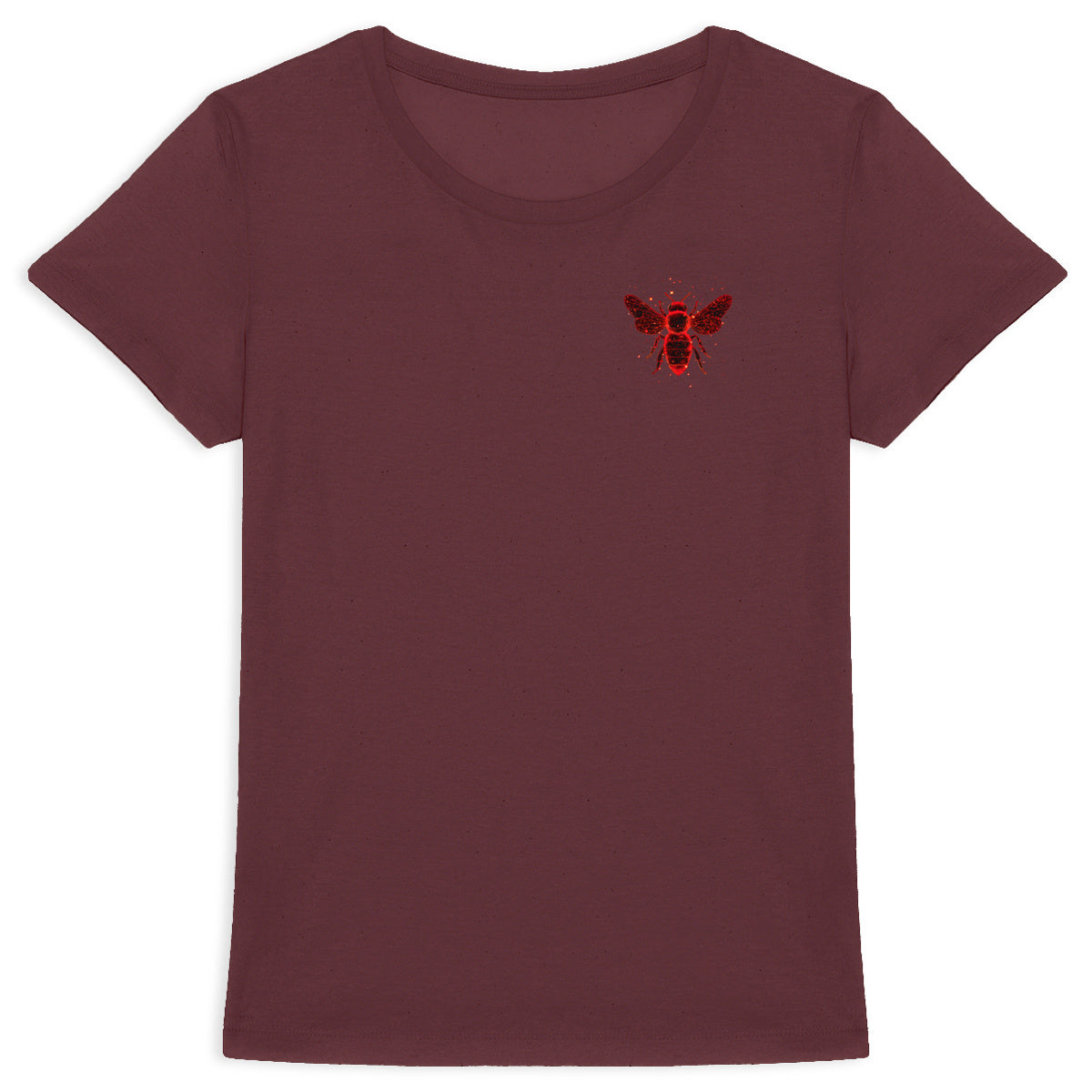 Celestial Red Bee 1 Logo T-shirt Femme à Col Rond