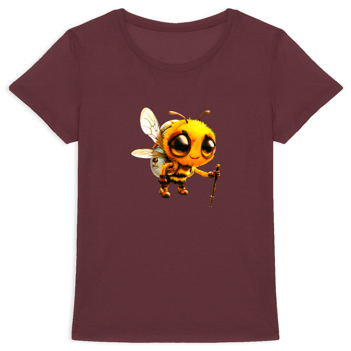 Hiking Bee 1 Front T-shirt Femme à Col Rond