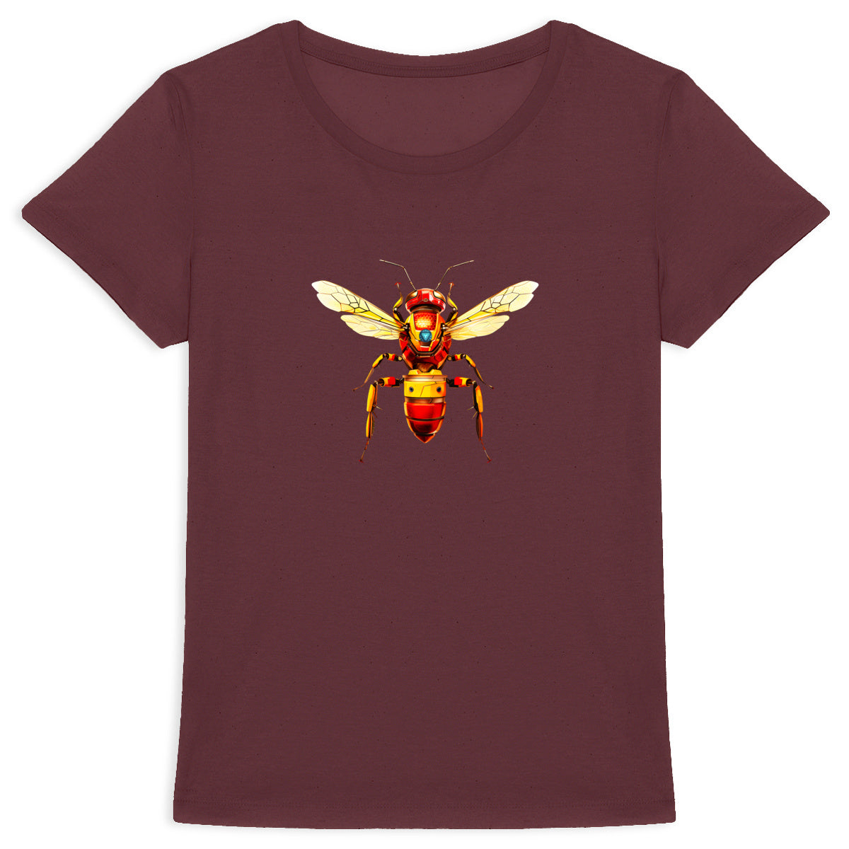 Iron Man Bee Front T-shirt Femme à Col Rond