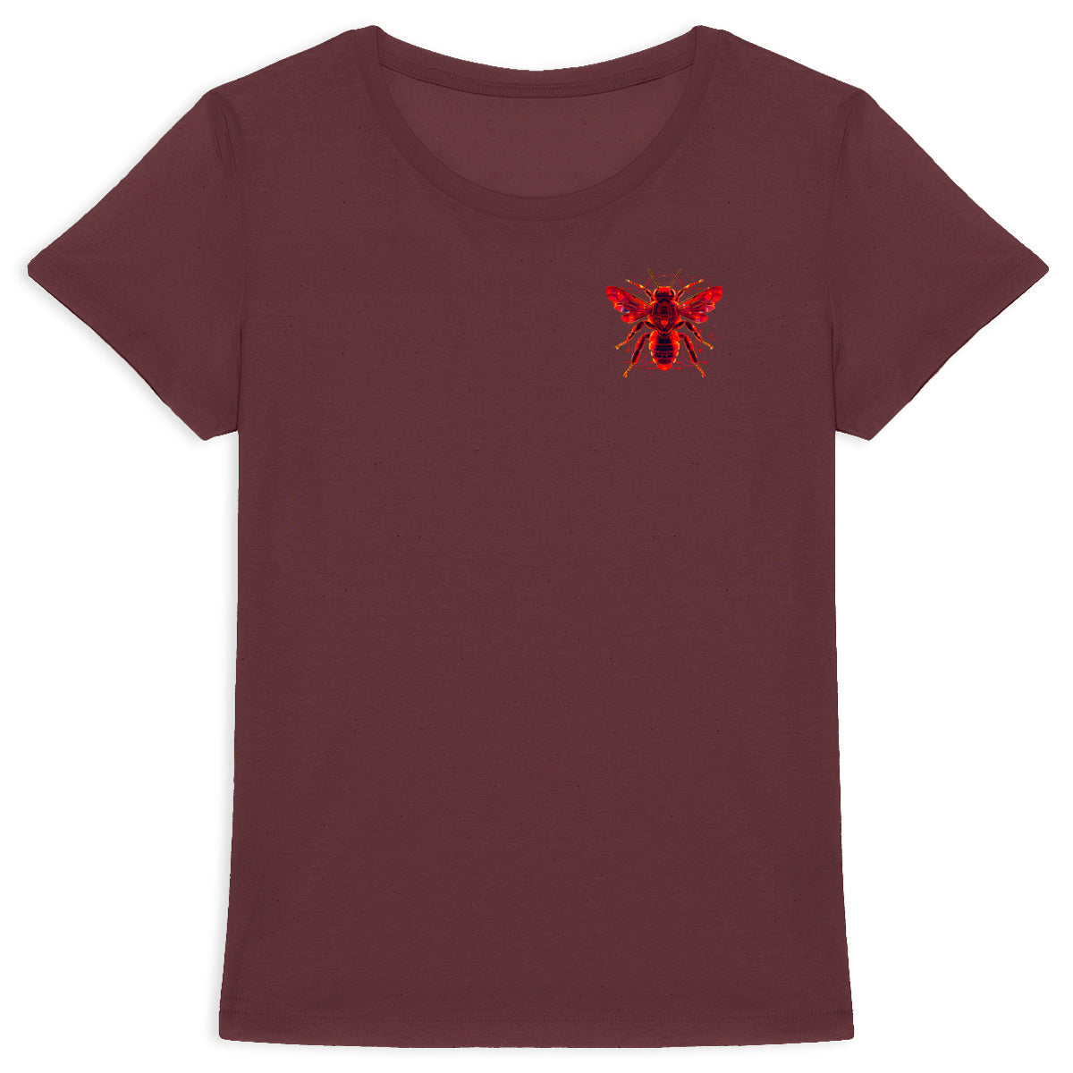 Eletronic Chip Red Bee 1 Logo T-shirt Femme à Col Rond