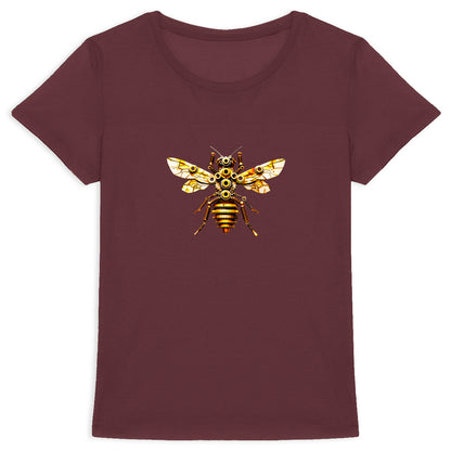 Bee Bolted 2 Front T-shirt Femme à Col Rond