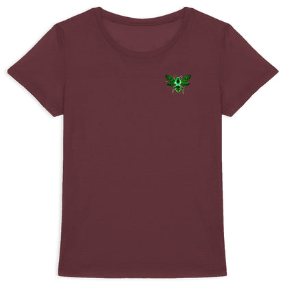 Celestial Green Bee 1 Logo T-shirt Femme à Col Rond