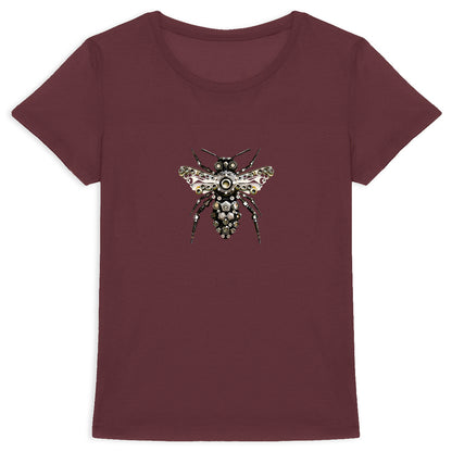 Bee Bolted 6 Front T-shirt Femme à Col Rond 