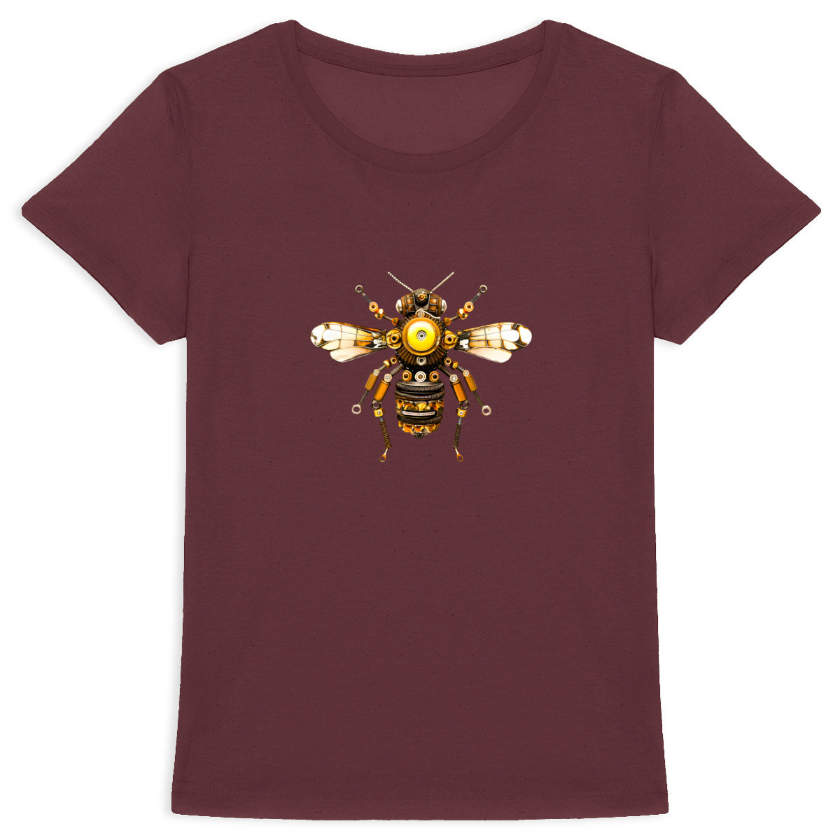 Bee Bolted 3 Front T-shirt Femme à Col Rond 