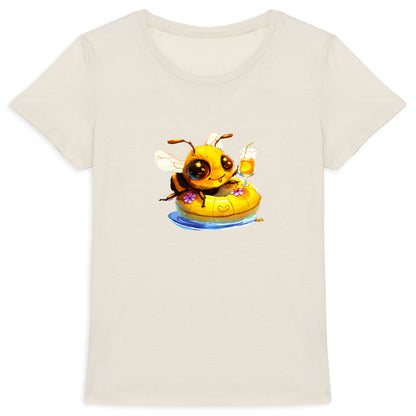 Chilling Bee at the Pool Front T-shirt Femme à Col Rond