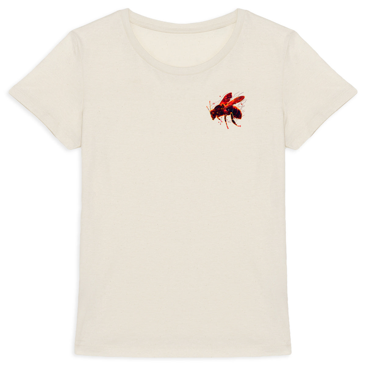 Eletronic Chip Red Bee 2 Logo T-shirt Femme à Col Rond