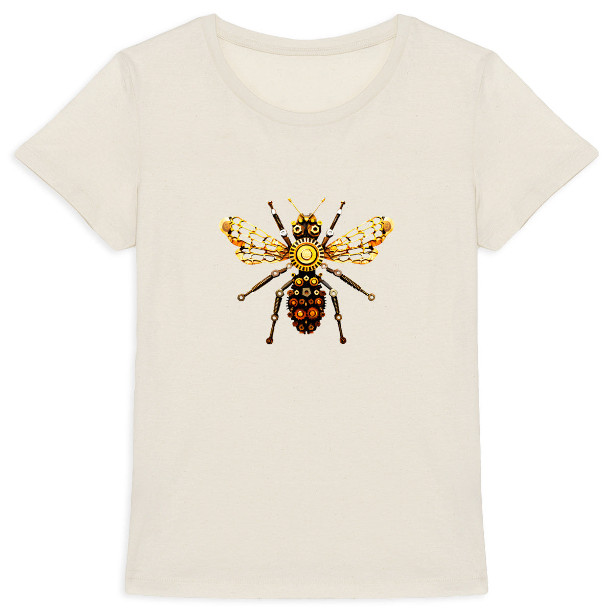 Bee Bolted 1 Front T-shirt Femme à Col Rond