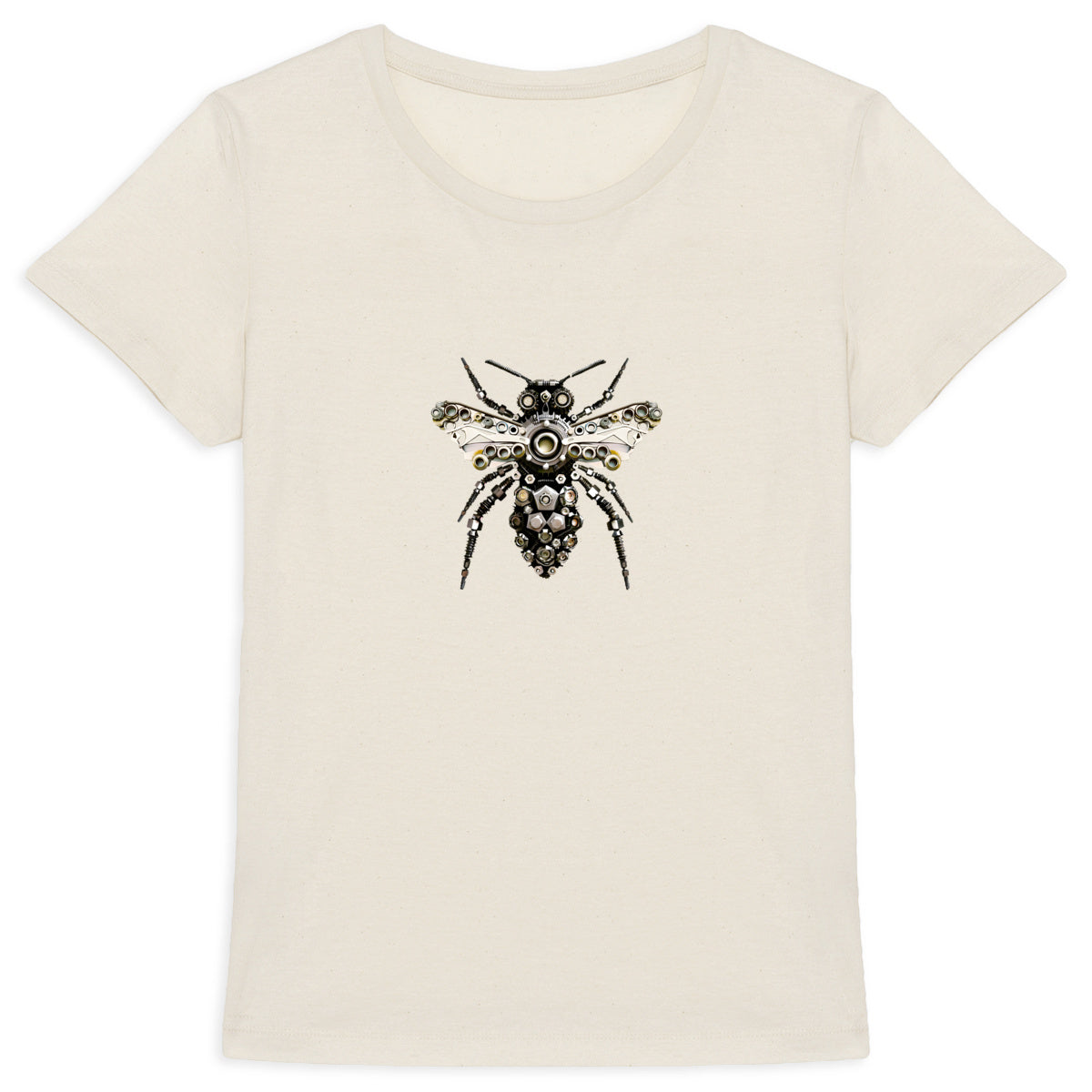 Bee Bolted 6 Front T-shirt Femme à Col Rond 