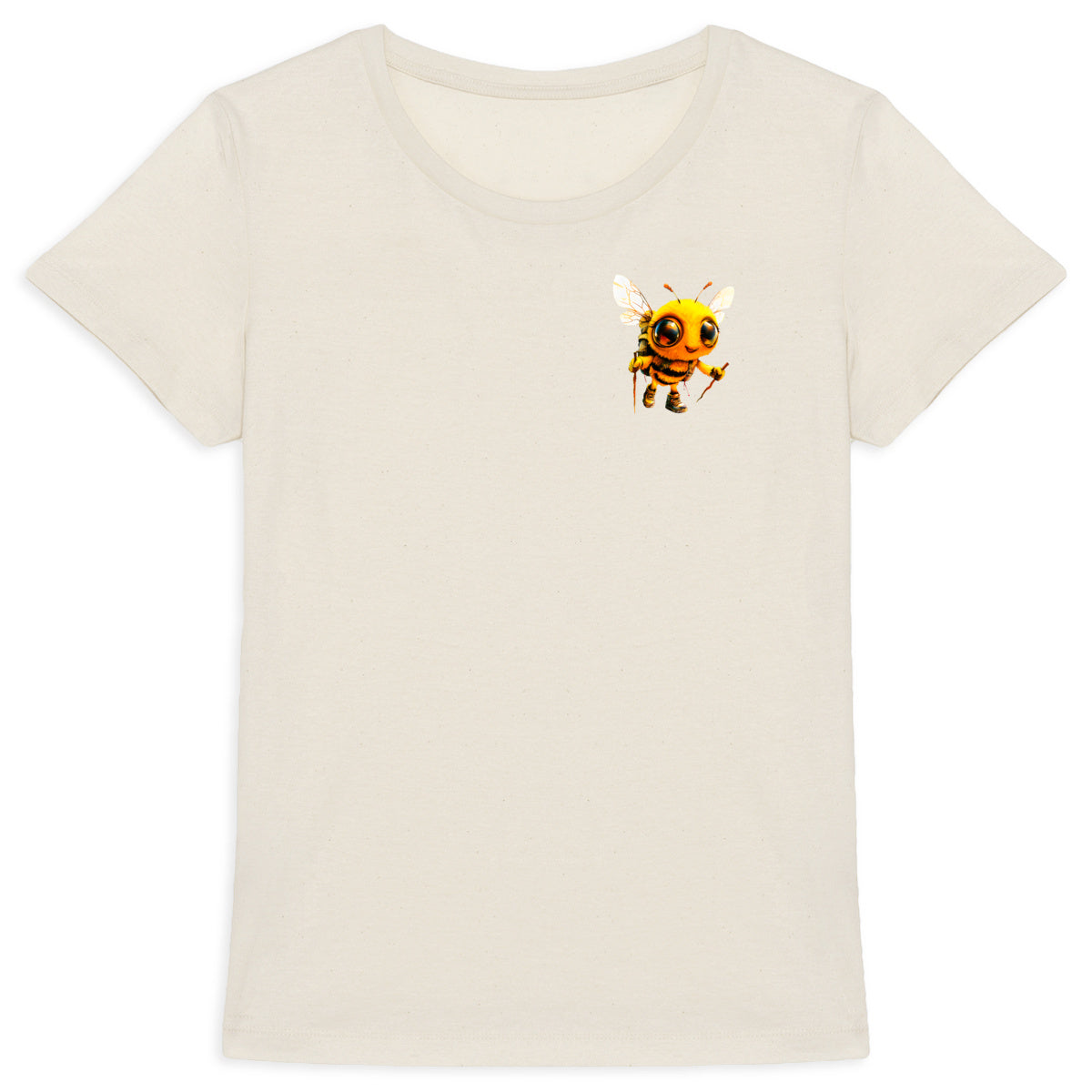 Hiking Bee 2 Logo T-shirt Femme à Col Rond