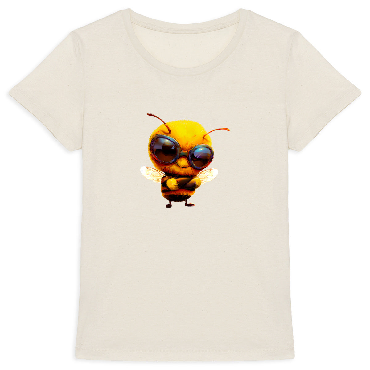 Cool Bee 2 Front T-shirt Femme à Col Rond