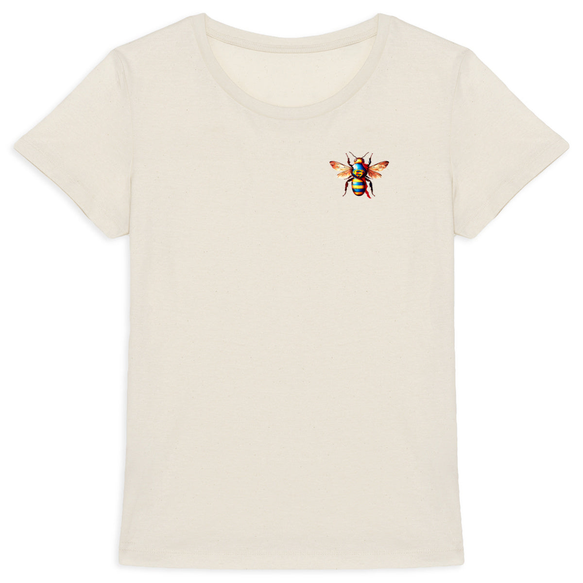 Super Man Bee Logo T-shirt Femme à Col Rond