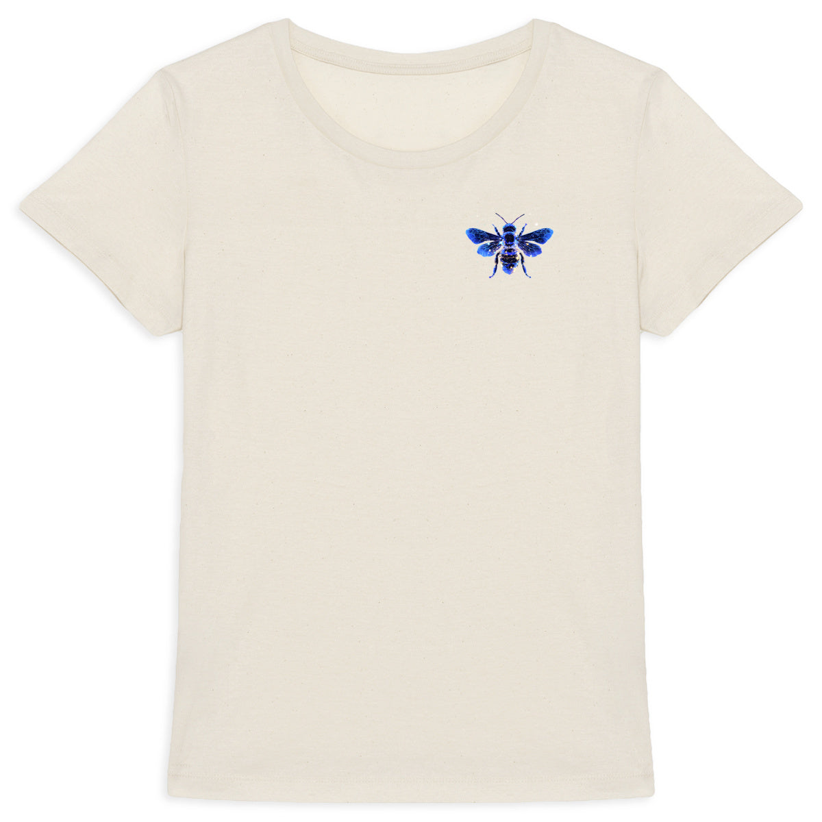 Celestial Blue Bee 1 Logo T-shirt Femme à Col Rond