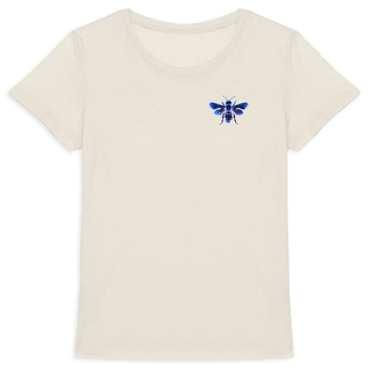 Celestial Blue Bee 1 Logo T-shirt Femme à Col Rond