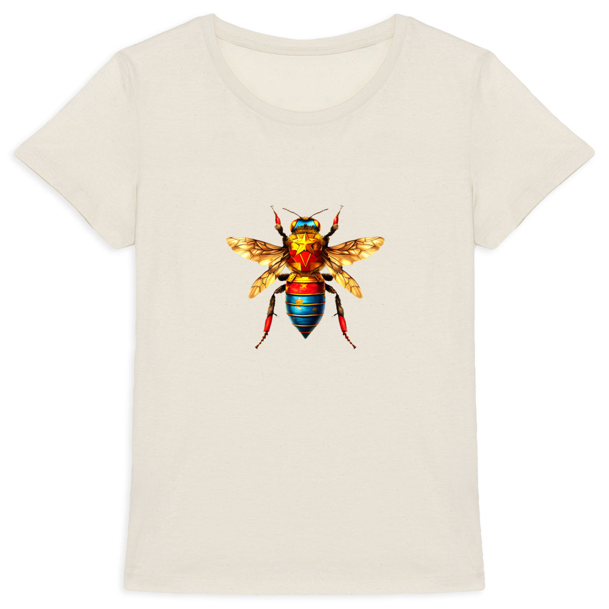 Wonder Woman Bee Front T-shirt Femme à Col Rond