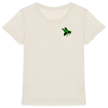 Celestial Green Bee 2 Logo T-shirt Femme à Col Rond