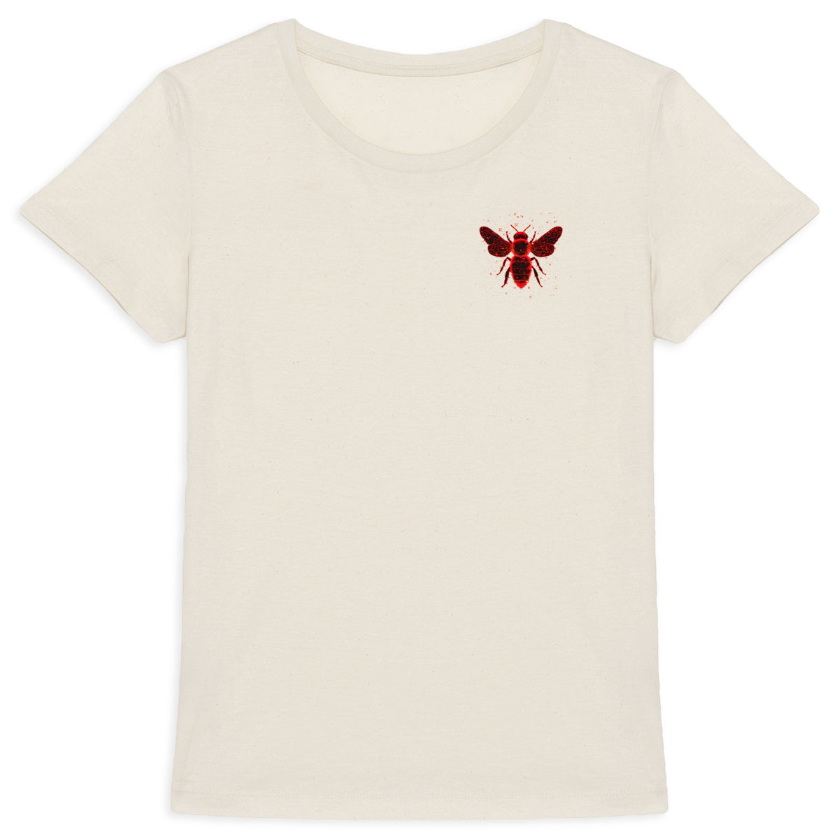 Celestial Red Bee 1 Logo T-shirt Femme à Col Rond