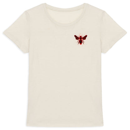 Celestial Red Bee 1 Logo T-shirt Femme à Col Rond