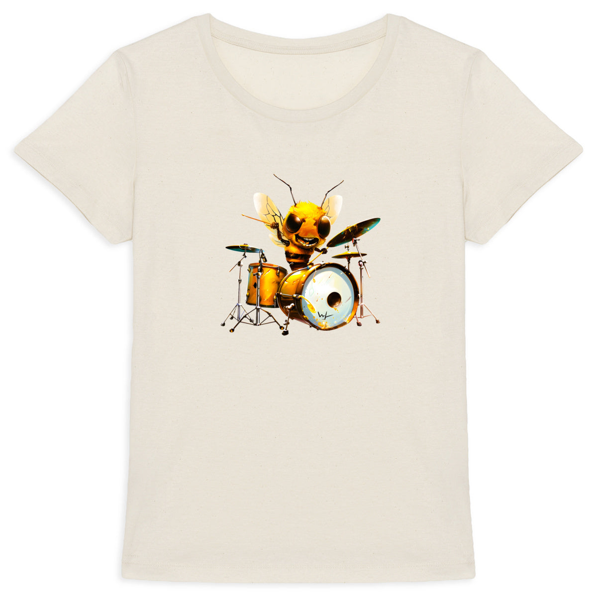 Battery Bee 2 Front T-shirt Femme à Col Rond