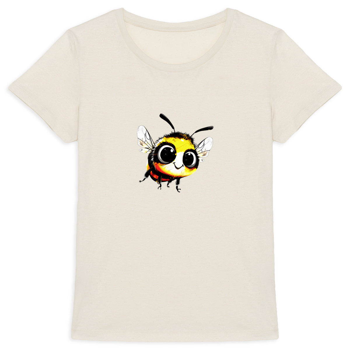 Cute Bee 1 Front T-shirt Femme à Col Rond