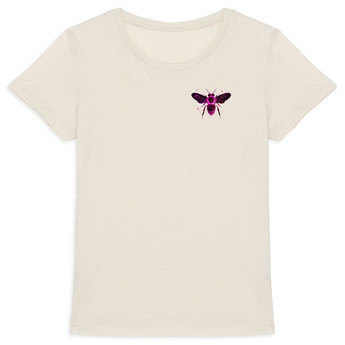 Celestial Purple Bee 1 Logo T-shirt Femme à Col Rond