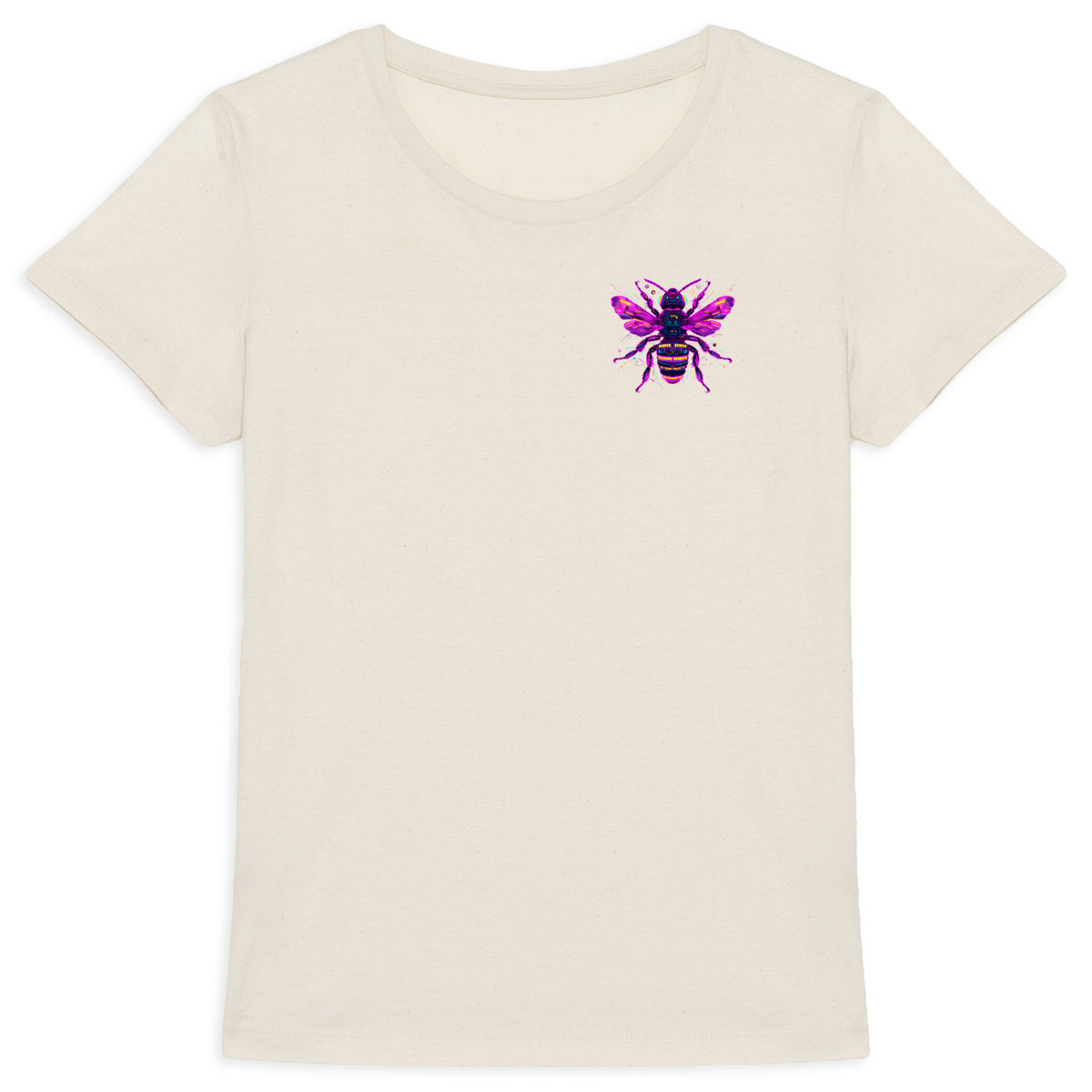 Eletronic Chip Purple Bee 1 Logo T-shirt Femme à Col Rond