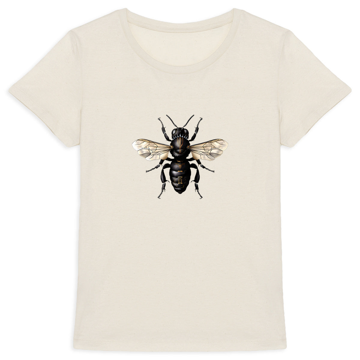 Black Panther Bee Front T-shirt Femme à Col Rond