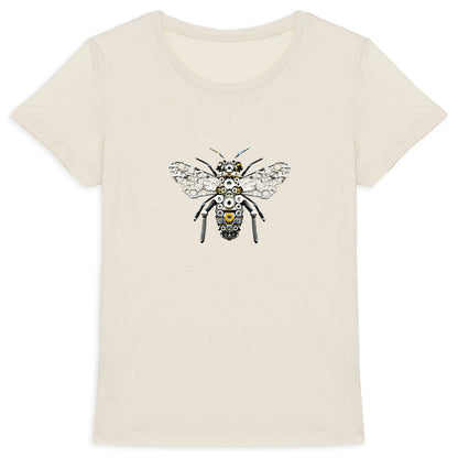 Bee Bolted 5 Front T-shirt Femme à Col Rond 