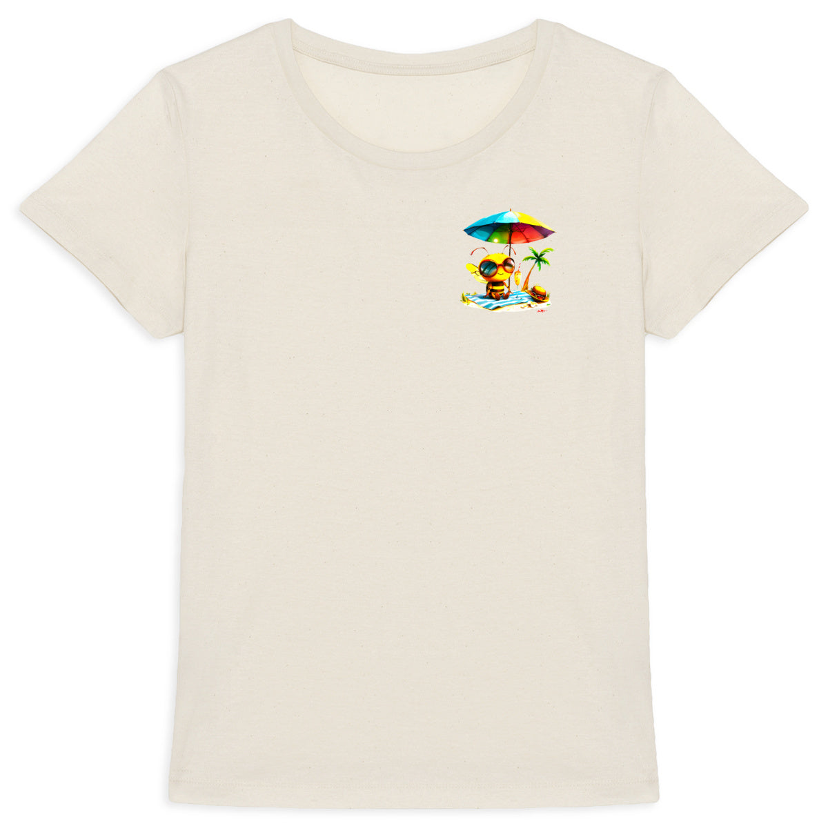 Chilling Bee at the Beach Logo T-shirt Femme à Col Rond