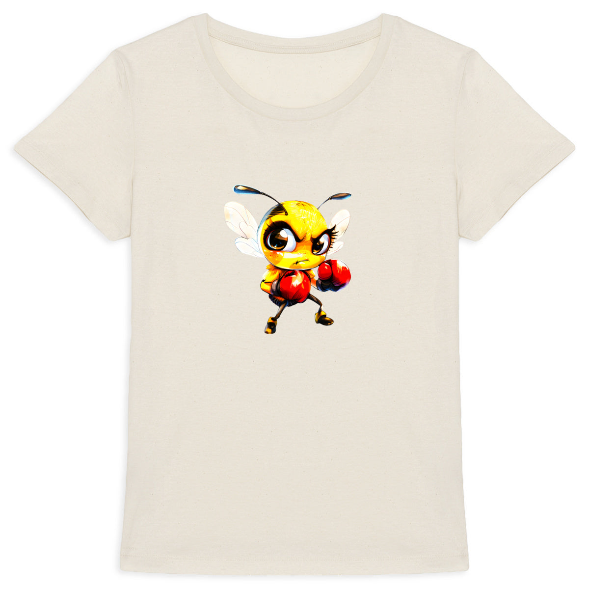 Boxing Bee 1 Front T-shirt Femme à Col Rond