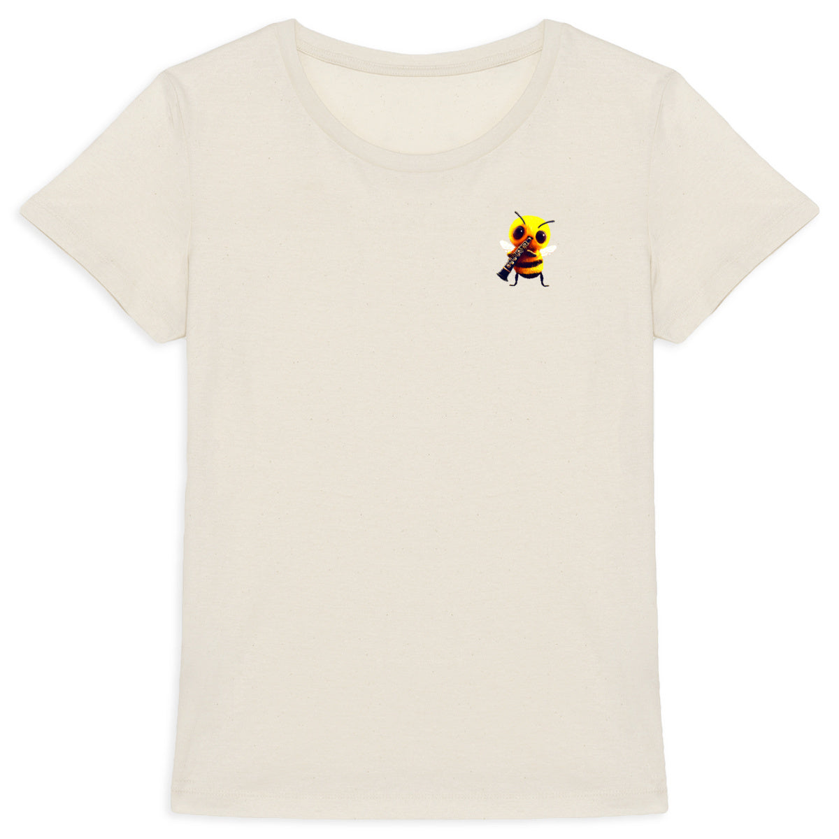 Clarinet Bee 1 Logo T-shirt Femme à Col Rond