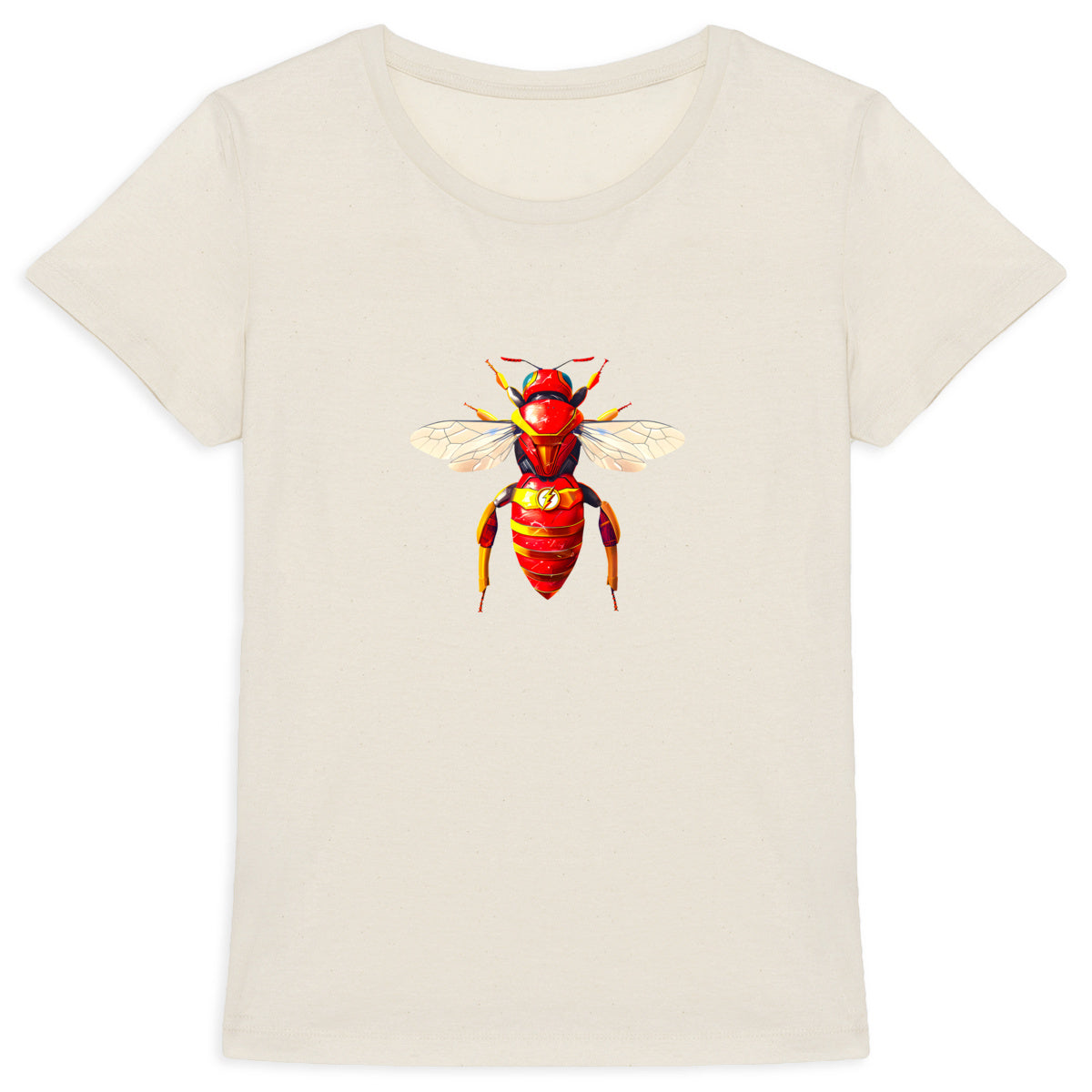 The Flash Bee Front T-shirt Femme à Col Rond