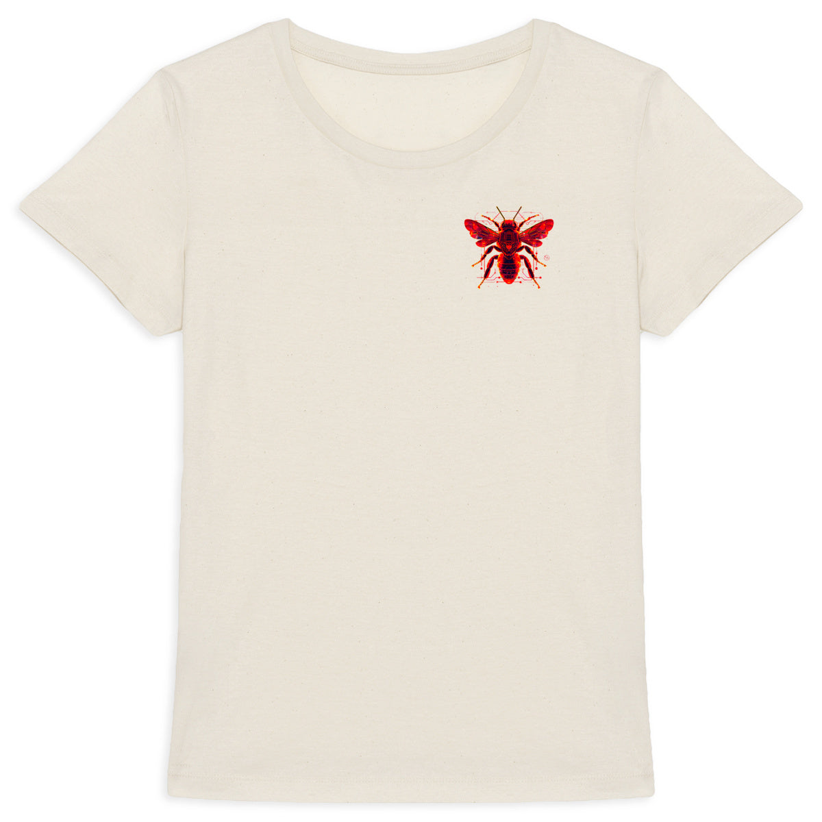 Eletronic Chip Red Bee 1 Logo T-shirt Femme à Col Rond