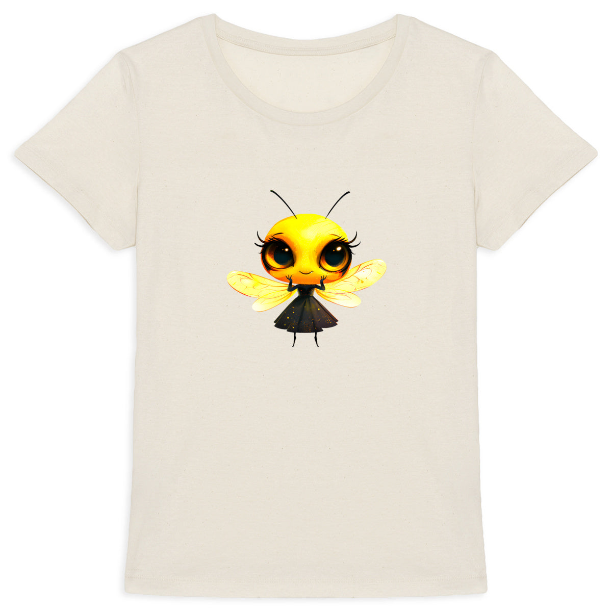 Dressed Up Bee 2 Front T-shirt Femme à Col Rond