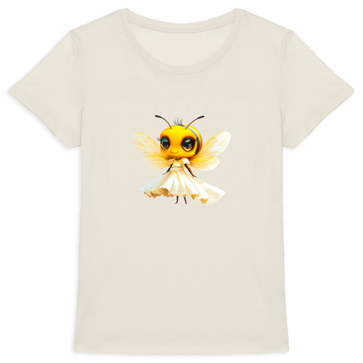 Dressed Up Bee 1 Front T-shirt Femme à Col Rond