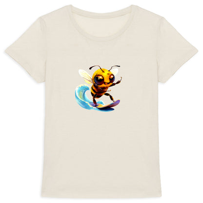 Surfing Bee Front T-shirt Femme à Col Rond