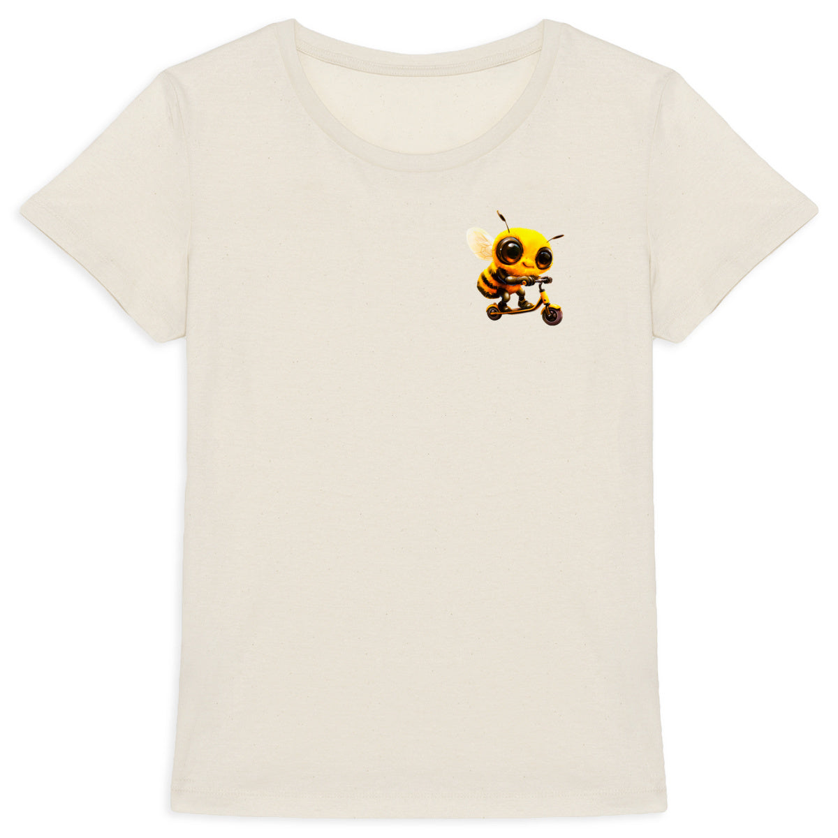 Scootering Bee Logo T-shirt Femme à Col Rond