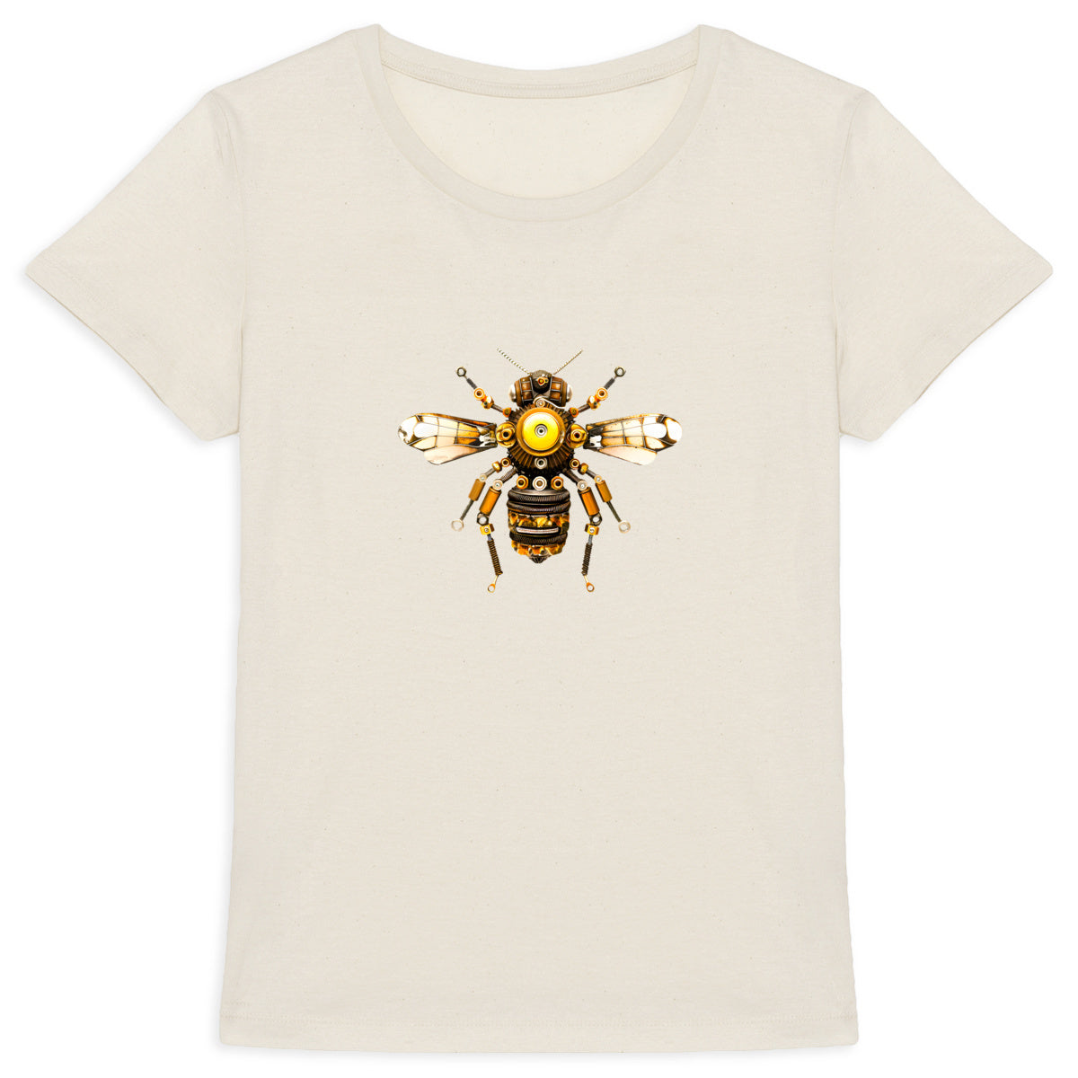 Bee Bolted 3 Front T-shirt Femme à Col Rond 