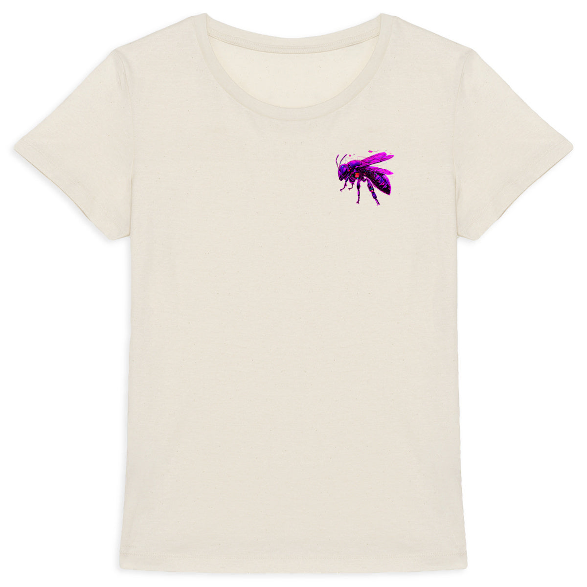 Eletronic Chip Purple Bee 2 Logo T-shirt Femme à Col Rond